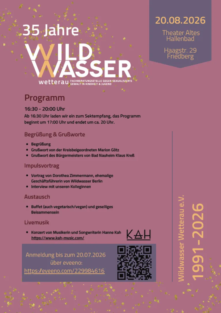 Plakat: 35 Jahre Wildwasser