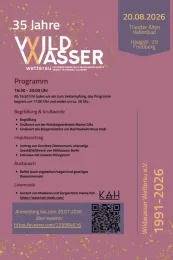 Plakat: 35 Jahre Wildwasser